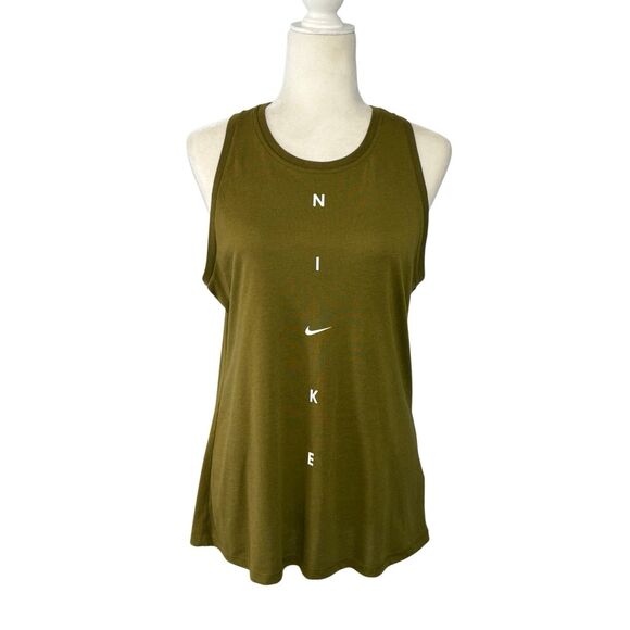 Nike DriFit tank in olive green - M - Picture 1 of 7